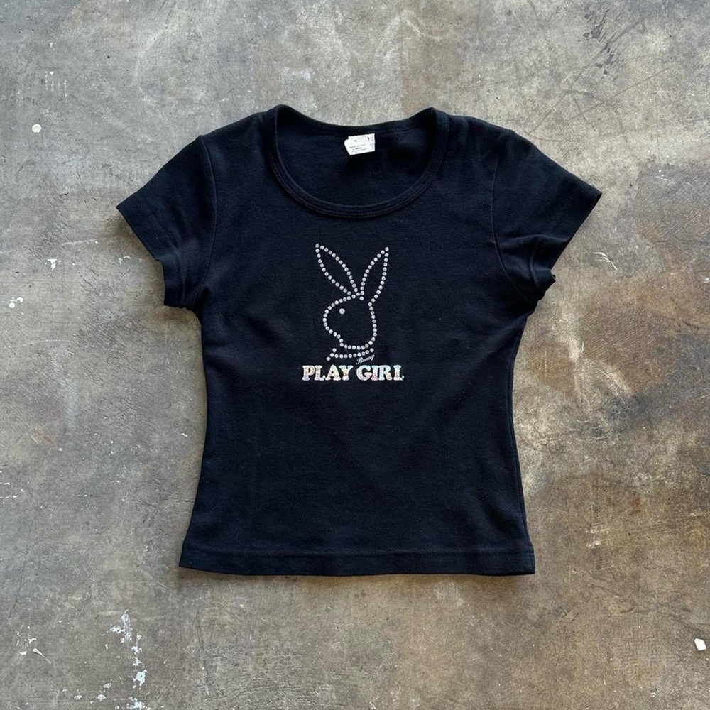 Vintage 90s y2k playboy baby tee
